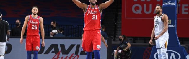 开云网页版-40分19篮板+绝平三分 恩比德打爆戈贝尔迈向MVP